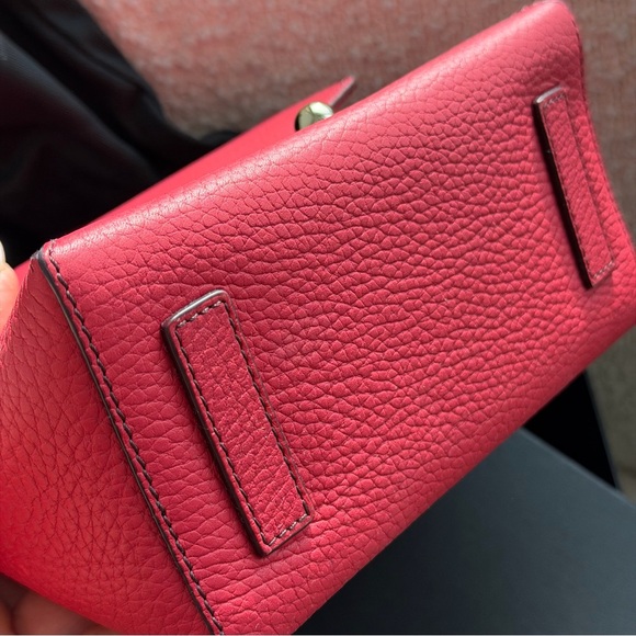 Strathberry Mosaic Nano in Raspberry with Burgundy Stitch (new in a box) - Picture 5 of 15